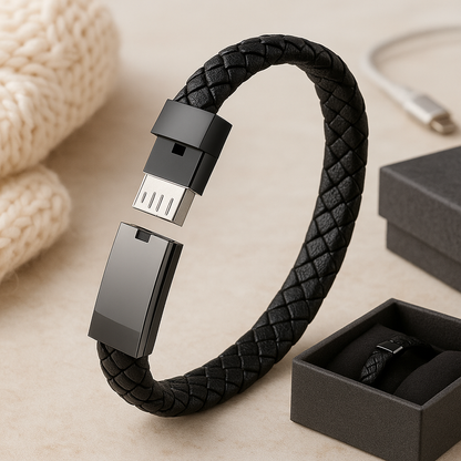 USB Bracelet Charger – Leather Design