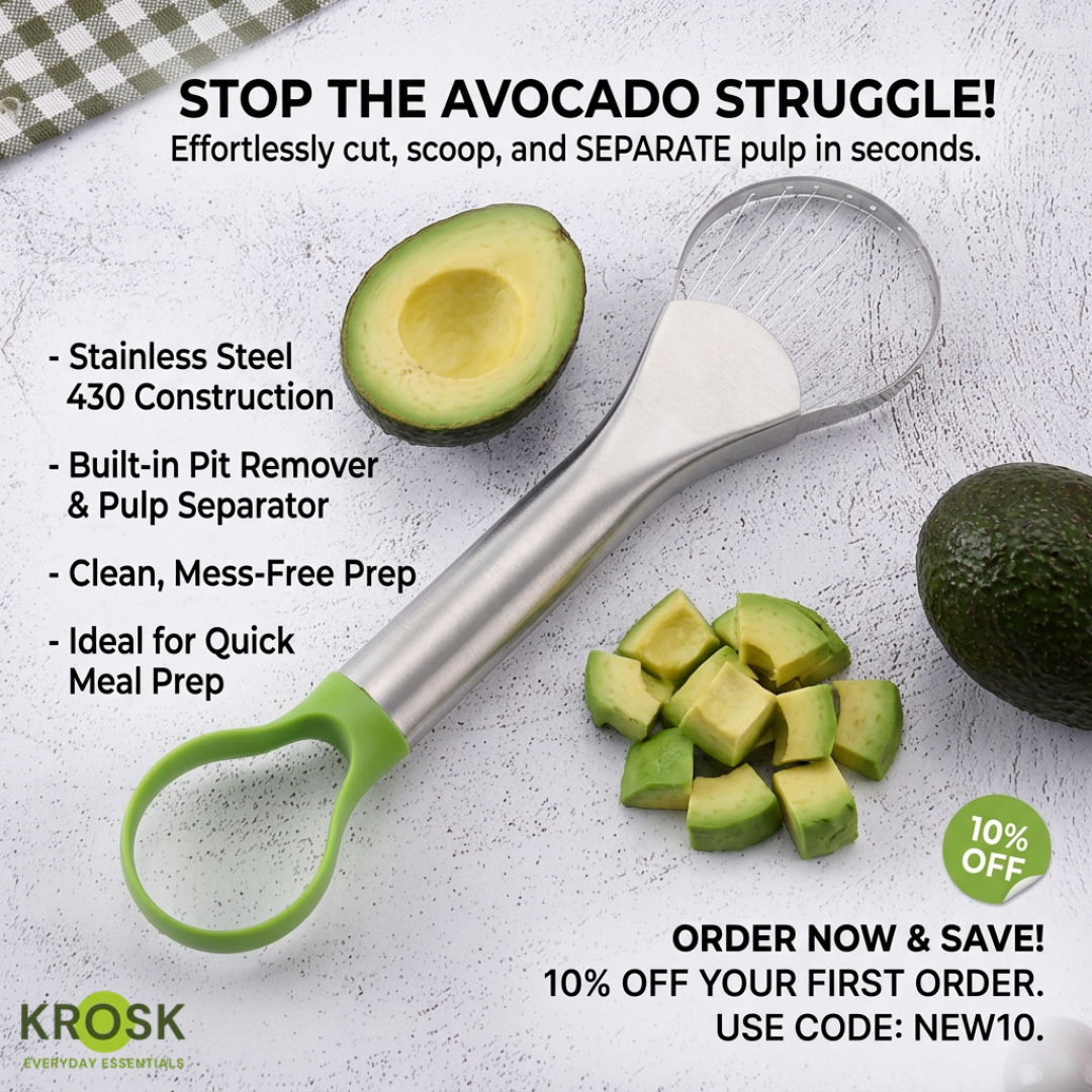 Avocado Knife with Pulp Separator Tool