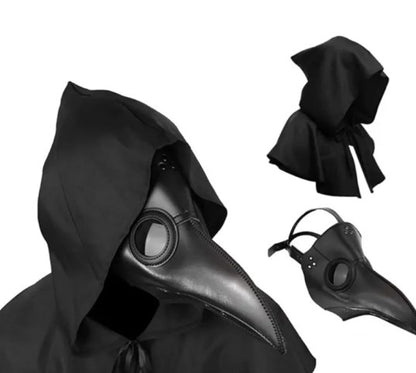 Halloween Black Plague Doctor Costume Mask